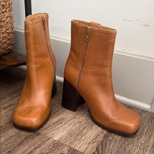 Free People Tan Heeled Boots